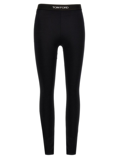 TOM FORD TOM FORD LUSTROUS JERSEY SIGNATURE LEGGINGS