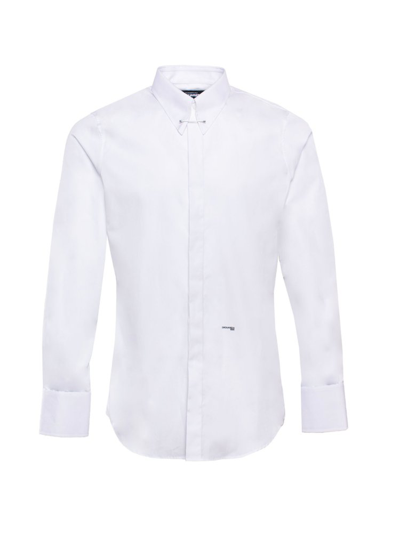 Dsquared2 Easy Slim Pin Collar Shirt In White