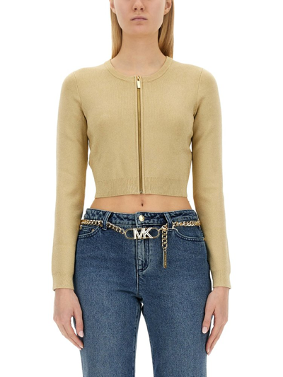 MICHAEL MICHAEL KORS MICHAEL MICHAEL KORS METALLIC KNITTED CARDIGAN