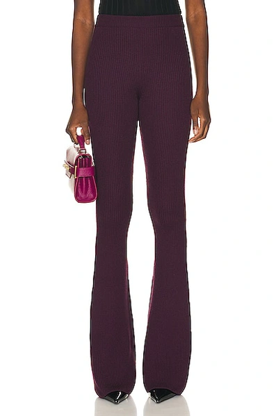 Bally Flared Wool Leggings In Orchid 50