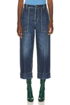 Bottega Veneta High-rise Wide-leg Jeans In Mid Blue