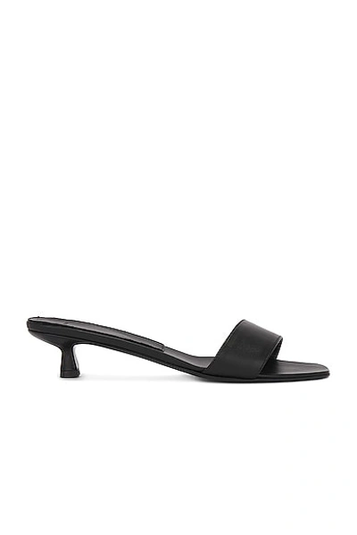 Loulou Studio Atrium Kitten Heel Mules In Black