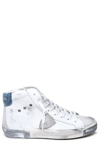 Philippe Model Prsx Logo Patch Trainers In White
