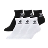 Adidas Originals Boys  Youth Originals Trefoil 6-pack Quarter Socks In White/black/grey