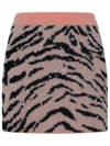 ALESSANDRA RICH ALESSANDRA RICH ZEBRA PATTERNED ELASTIC WAIST MINI SKIRT