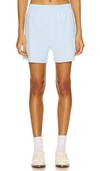 Alexander Wang Blue Relaxed-fit Shorts In Blue Pearl