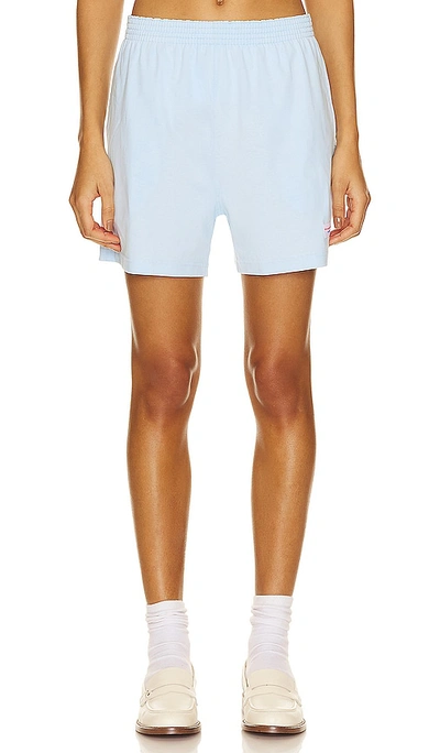 Alexander Wang Blue Relaxed-fit Shorts In Blue Pearl
