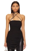 Ow Collection Women's Sandy Chiffon Tie Top - Black In Black