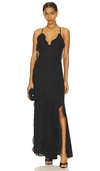 Simkhai Inaya Halter Cover Up Maxi Dress In Black