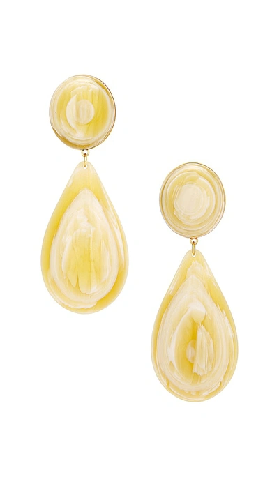 Lele Sadoughi Large Dome Teardrop Earrings In 白色