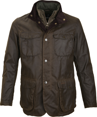 Pre-owned Barbour Ogston Waxed Cotton Jacket In Green