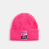 Coach The Lil Nas X Drop Beanie In Neon Pink
