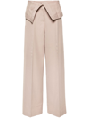 ACNE STUDIOS NEUTRAL FOLDED-WAIST TAILORED TROUSERS