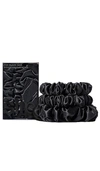 Slip Midi & Large Scrunchie Set Of 3 In Black