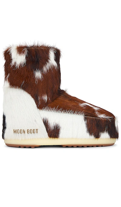 Moon Boot Icon Low Boot In Cow Print