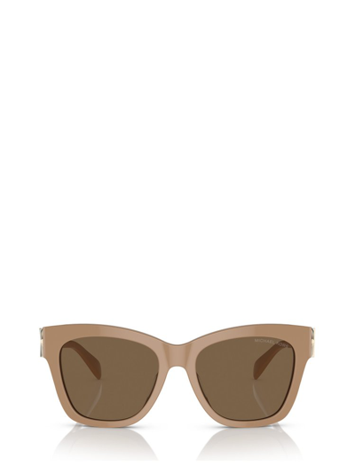 Michael Kors Eyewear Empire Square Frame Sunglasses In Beige