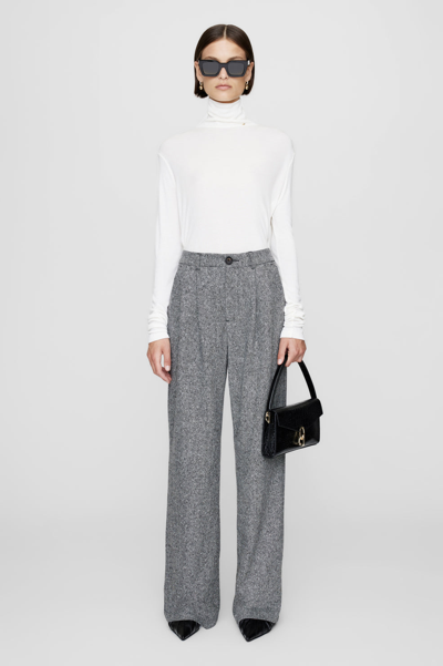 Anine Bing Carrie Pant In Black And White