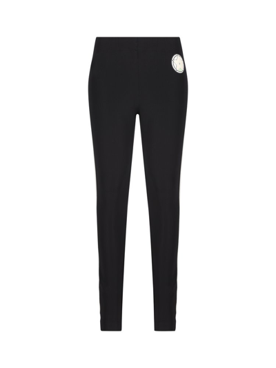 Baby Dior Logo Embroidered Leggings In Black