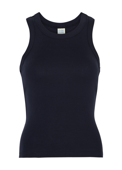 Flore Flore Hannah Cotton Tank In Navy