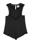 ISABEL MARANT AMAYA EYELET-EMBELLISHED SILK TANK