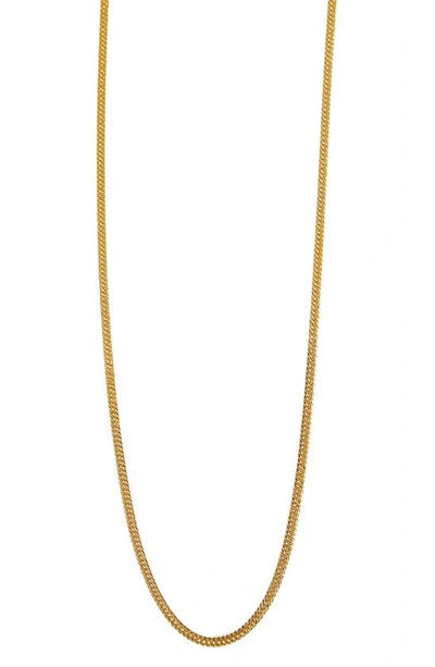 Argento Vivo Sterling Silver Flat Cable Chain Necklace In Gold