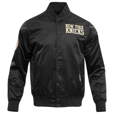 Pro Standard Mens New York Knicks  Knicks B&g Satin Jacket In Black/gold
