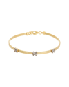 Meshmerise 18k Over Silver 0.09 Ct. Tw. Diamond Bangle