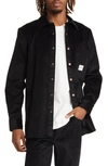 Cat Wwr Corduroy Button-up Shirt In Black