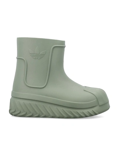 Adidas Originals Wmns Adifom Superstar Boots In Silver Green/silver