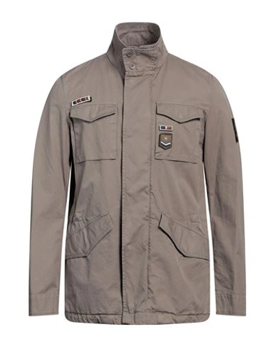 Herno Man Jacket Dove Grey Size 36 Cotton