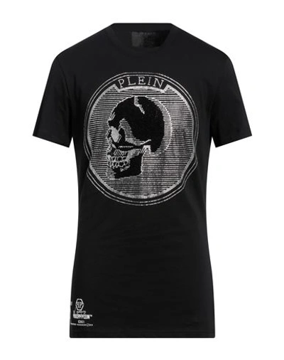 Philipp Plein Man T-shirt Black Size Xxl Cotton, Glass