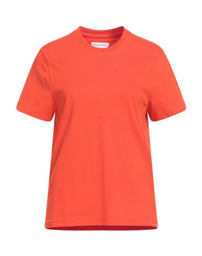 Bottega Veneta Woman T-shirt Red Size M Cotton In Red