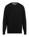 Hōsio Man Sweater Black Size Xxl Merino Wool In Black