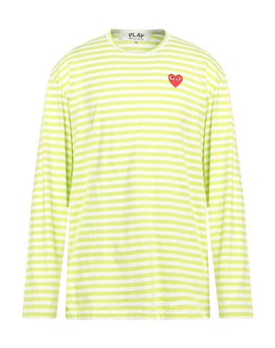 Comme Des Garçons Play Man T-shirt Light Green Size M Cotton In Green