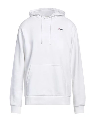 Fila Man Sweatshirt White Size Xl Cotton, Polyester