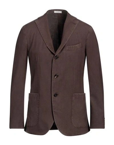 Boglioli Man Blazer Brown Size 46 Virgin Wool In Brown