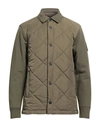 Tommy Hilfiger Man Jacket Military Green Size L Cotton, Nylon