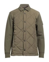 Tommy Hilfiger Man Jacket Military Green Size S Cotton, Nylon In Green