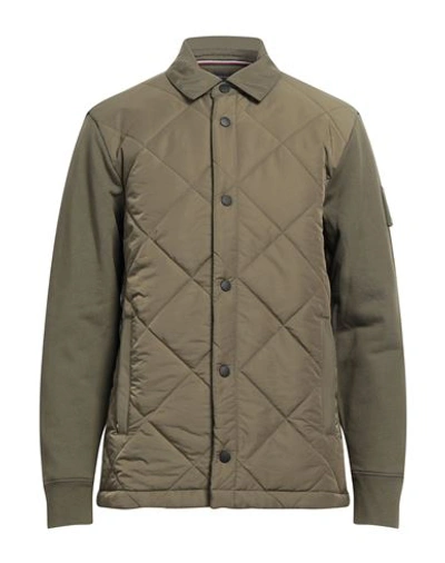 Tommy Hilfiger Man Jacket Military Green Size S Cotton, Nylon
