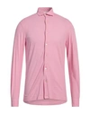 Filippo De Laurentiis Man Shirt Pink Size 40 Cotton