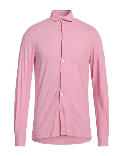 Filippo De Laurentiis Man Shirt Pink Size 40 Cotton