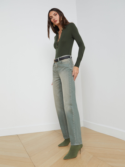 L Agence Jones Jean In Jade Green