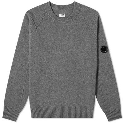 Pre-owned C.p. Company C.p.company Strickwaren Crew Neck Lambswool Tarmac Grau