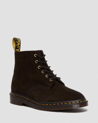 Pre-owned Dr. Martens' Dr.martens 101 Ub Repello Calf Wildleder Chocolate In Braun