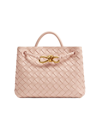 Bottega Veneta Women's Small Andiamo Intrecciato Leather Top-handle Bag In Lotus
