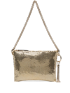 JIMMY CHOO GOLD-TONE CALLIE MESH SHOULDER BAG