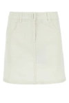 Givenchy Denim Mini Skirt With Belt Loops In White