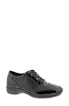 Ros Hommerson Sealed Laser Cut Sneaker In Black Leather