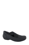Ros Hommerson Clever Womens Stretch Slip On Flats In Black Fabric