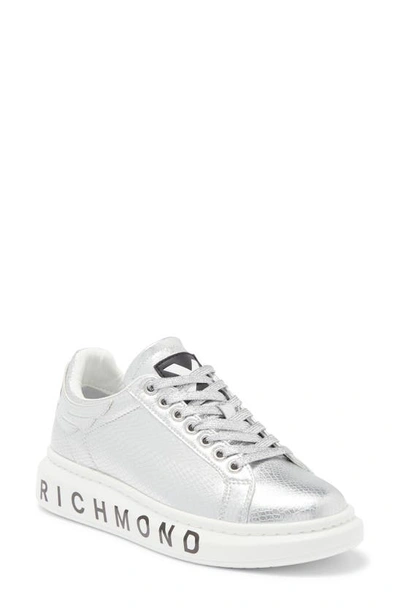 John Richmond Low Top Sneaker In Silver